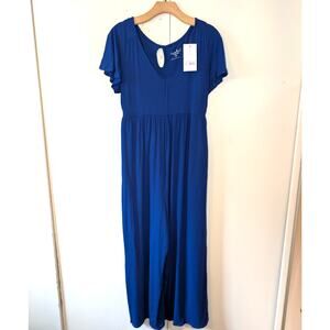 Isabel Blue Maternity Jumpsuit